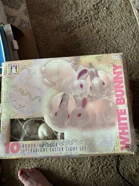 White Bunny Superbright Easter Light Set - 10pcs 2 boxes